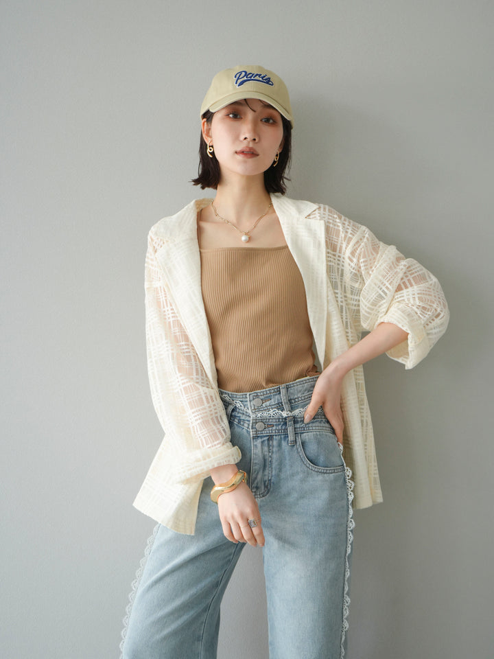 [予約]Parisロゴ刺繍CAP/ベージュ