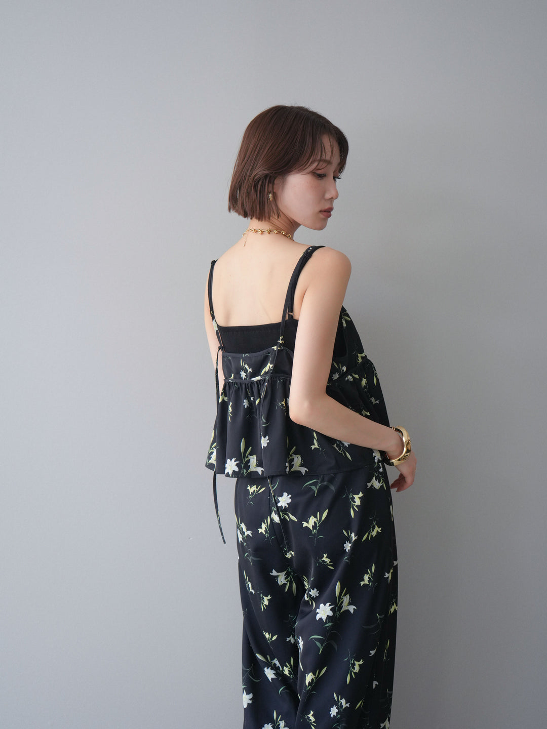 [SET]フラワープリントキャミソール+フラワープリントキャミソール(2set)