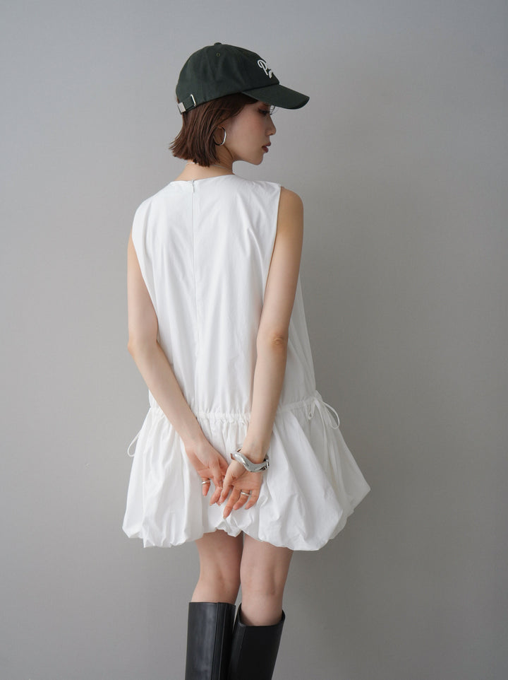[予約]ノースリバルーンミニワンピース/white