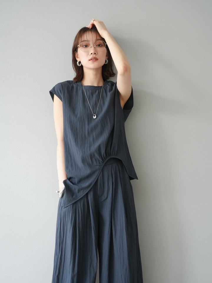 [SET] 不對稱套頭衫＆寬褲 SET UP（2套）