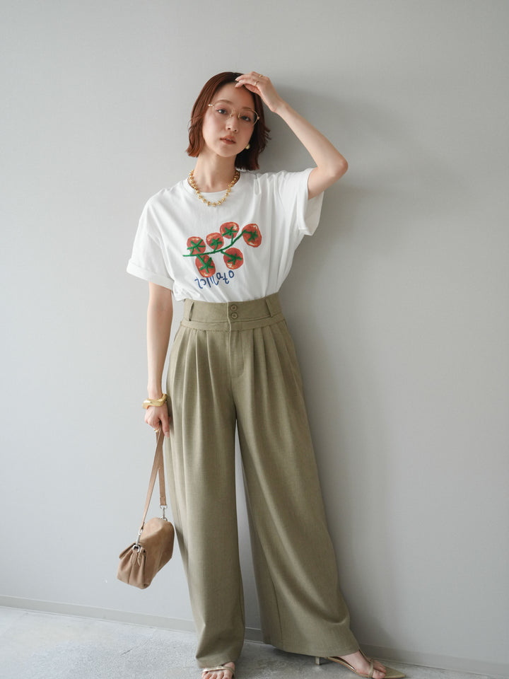 【預購】番茄刺繡T卹/白色