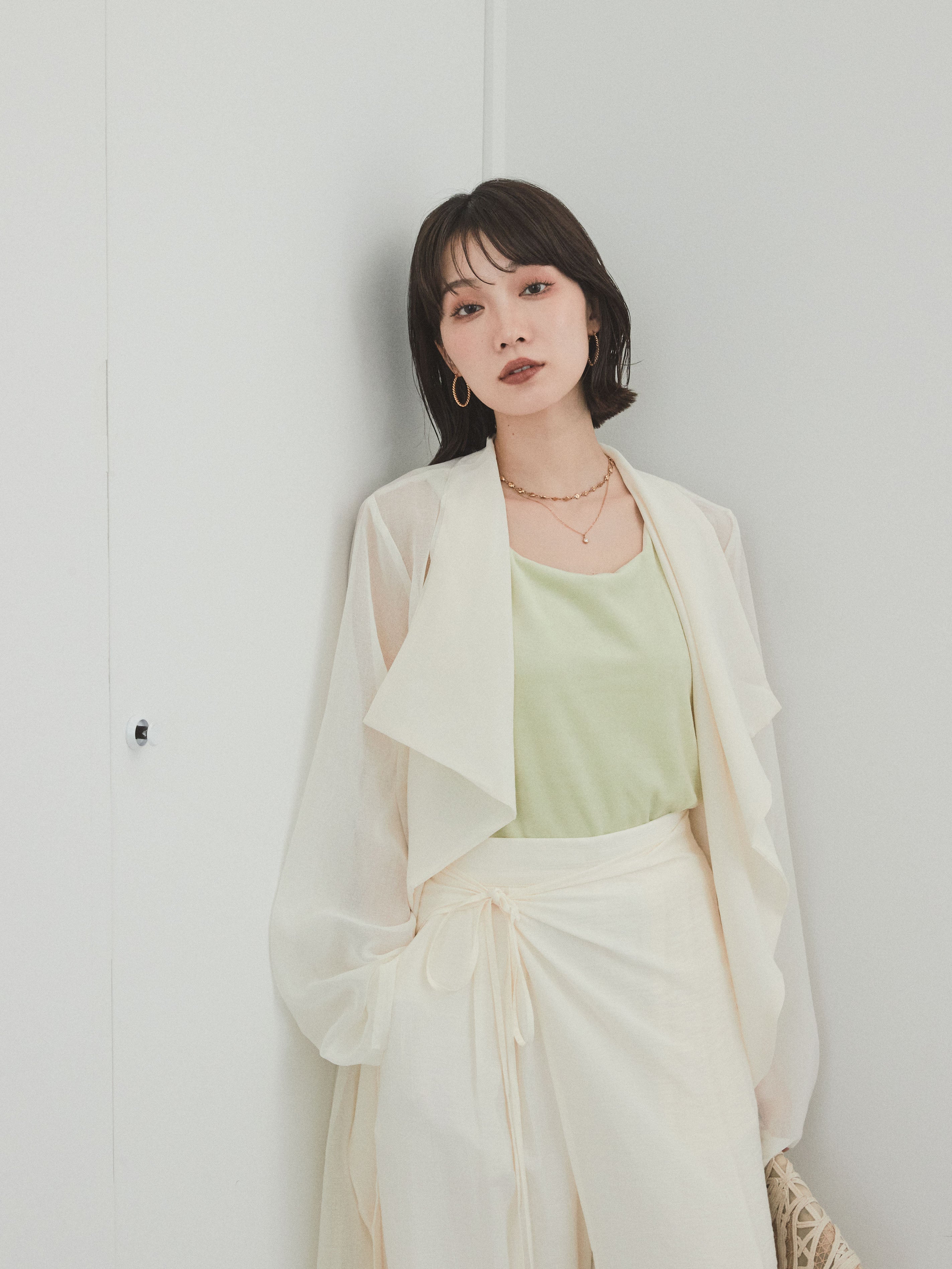 rimir リミル シアージャケット　ホワイト シアーブルゾン | rimir