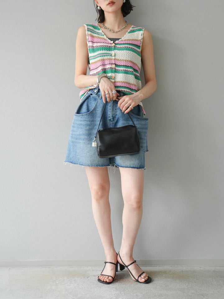 【預購】寬鬆半身牛仔褲/藍色