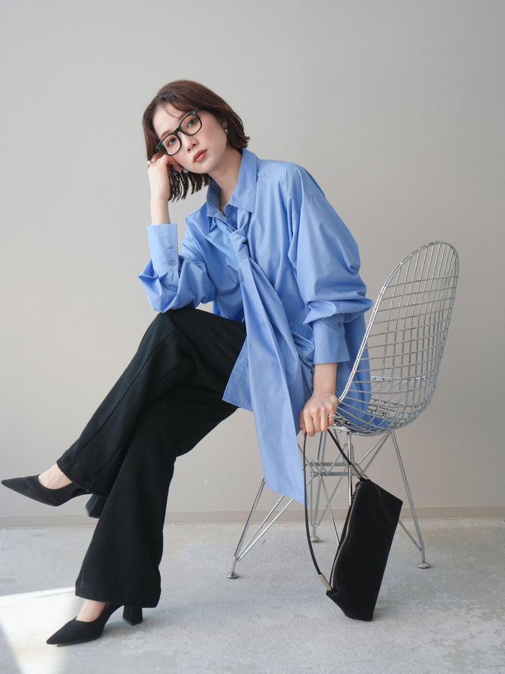 [SET]ボウタイ付オーバーシャツ+選べるアクセセット(2set)