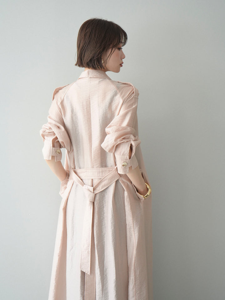 [予約]サテンレースレイヤードキャミワンピース/brown