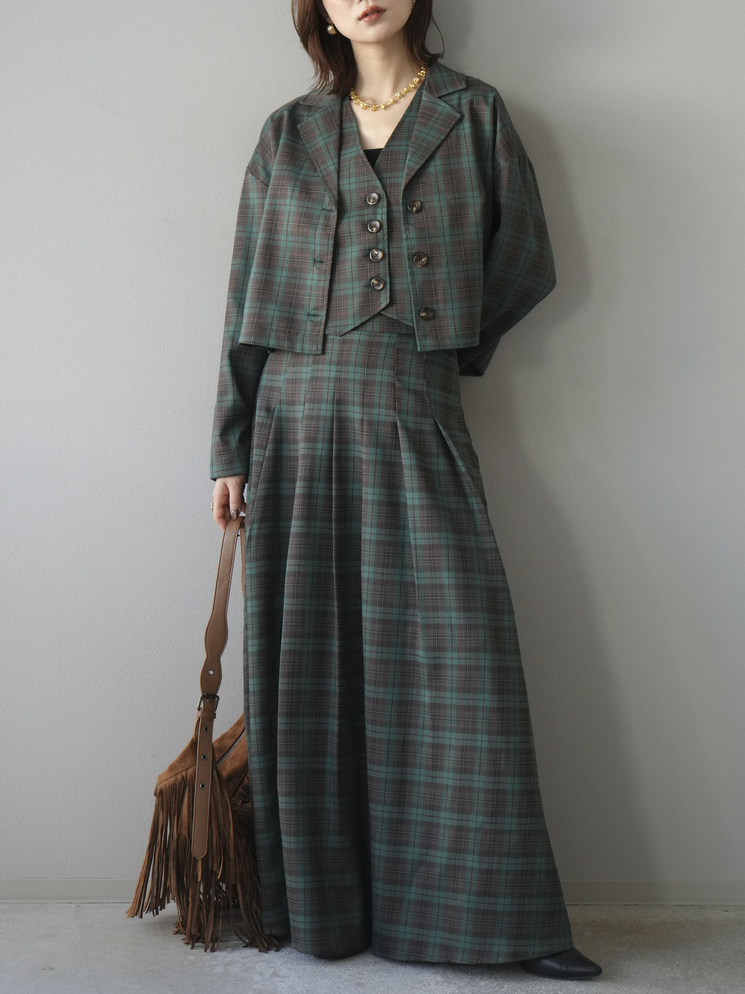 LOUDMOUTH チェック柄 ジャケット＆スカートセット LOUDMOUTH チェック柄 ジャケット＆スカートセット LOUDMOUTH