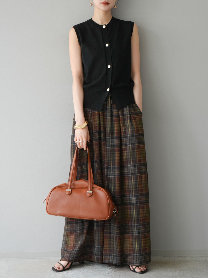 [予約]ラメニットベスト/ブラック