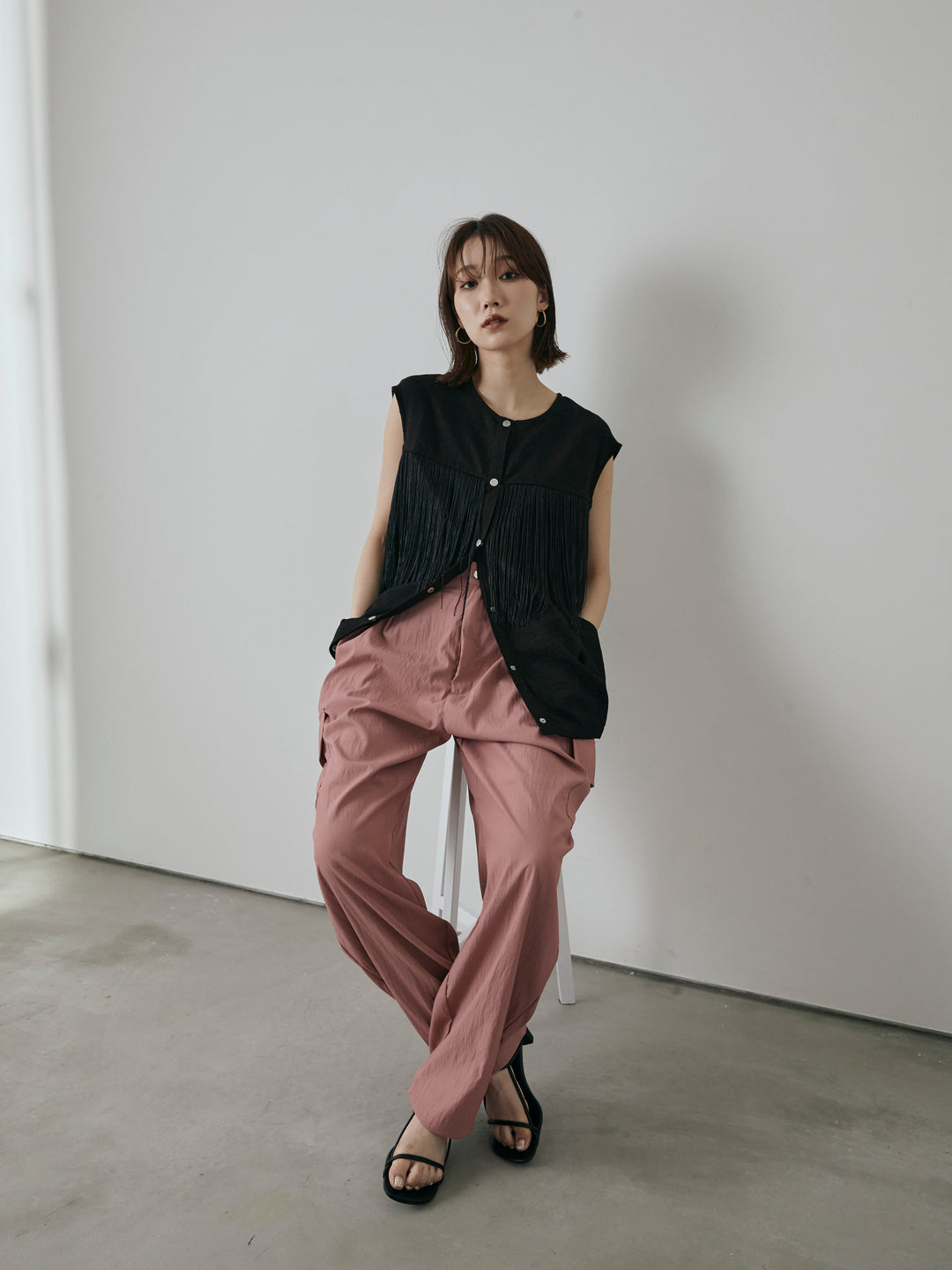 [予約]ミリタリーカーゴパンツ/ピンク