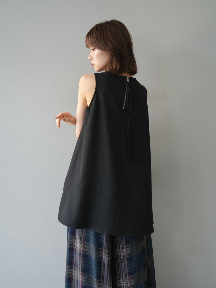 [予約]フレアノースリーチュニック/ブラック