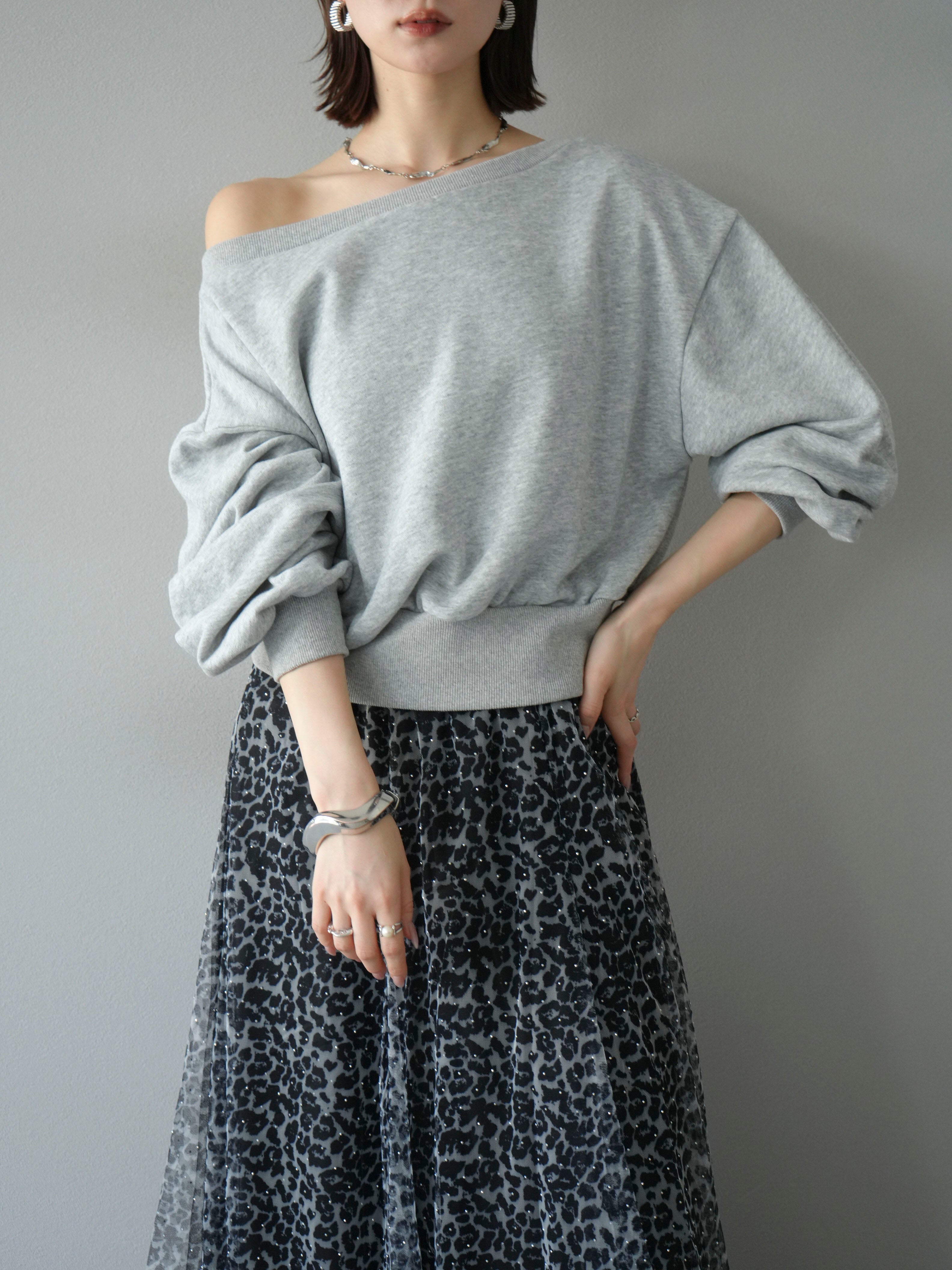 ROCKCAKE オフショルダー グレー スウェット ROCKCAKE オフショルダー グレー スウェット グレー（灰色）系