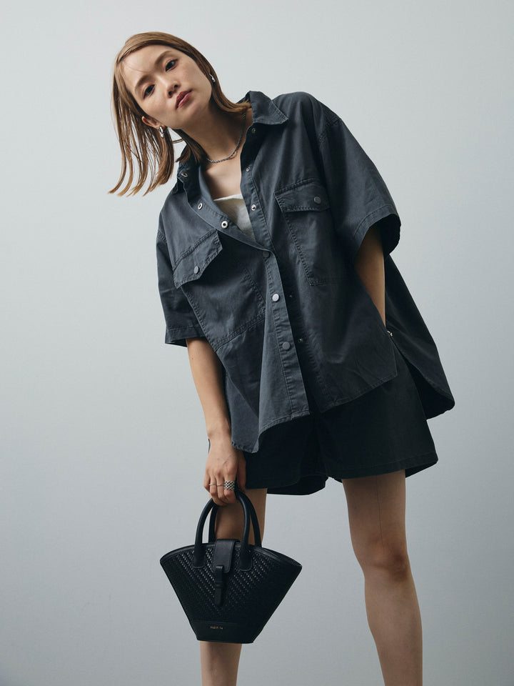 [SET]ミリタリーオーバーシャツ＆ハーフパンツSET UP+ミリタリーオーバーシャツ＆ハーフパンツSET UP(2set)