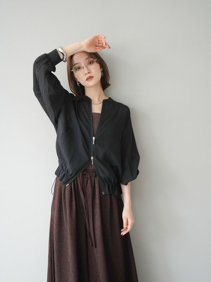 [預訂] Washer Sheer Blouson/黑色