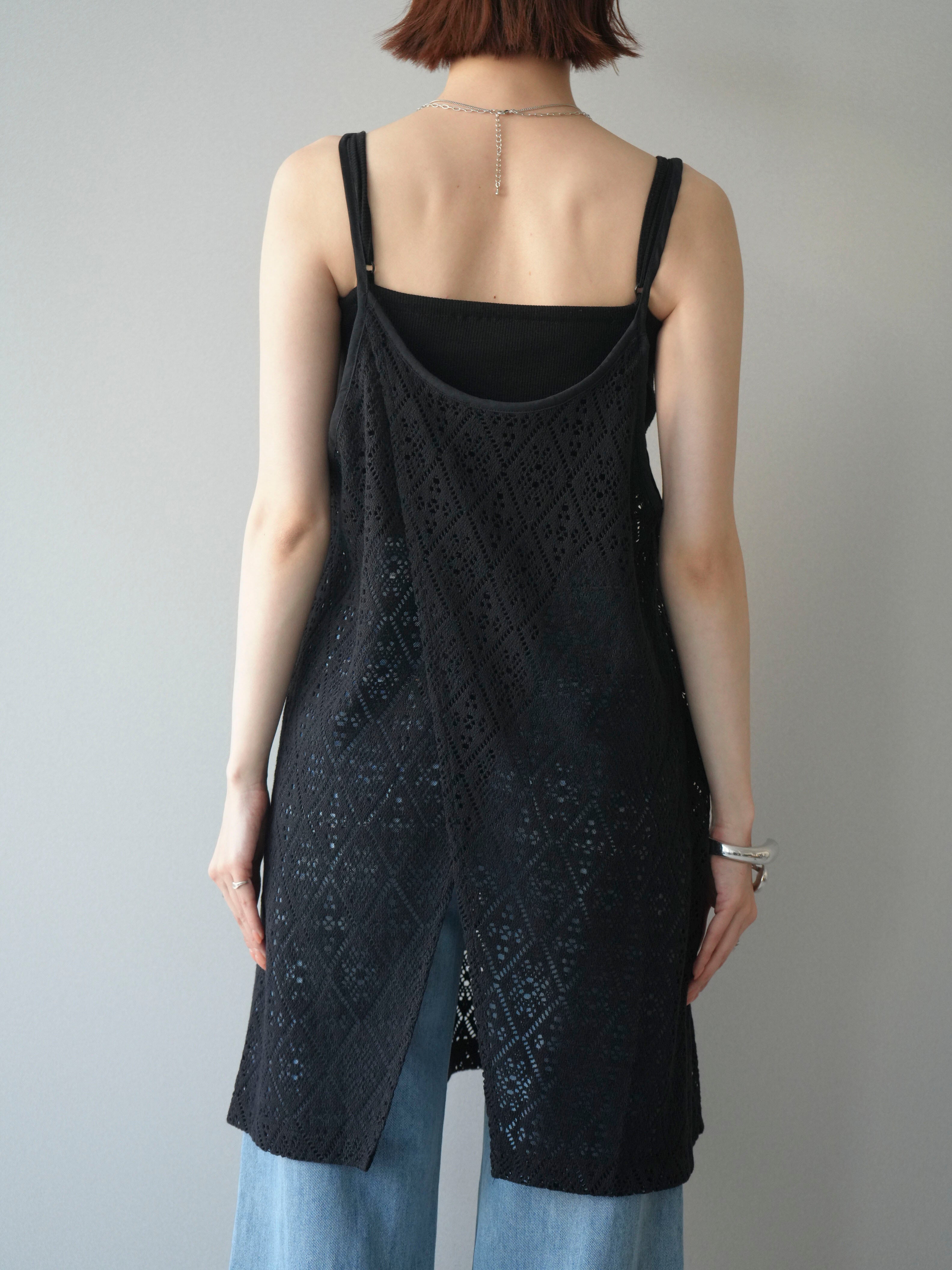 searoomlynn 3D Embroideryチュニックキャミ ブラック SeaRoomlynn (シールーム・リン)