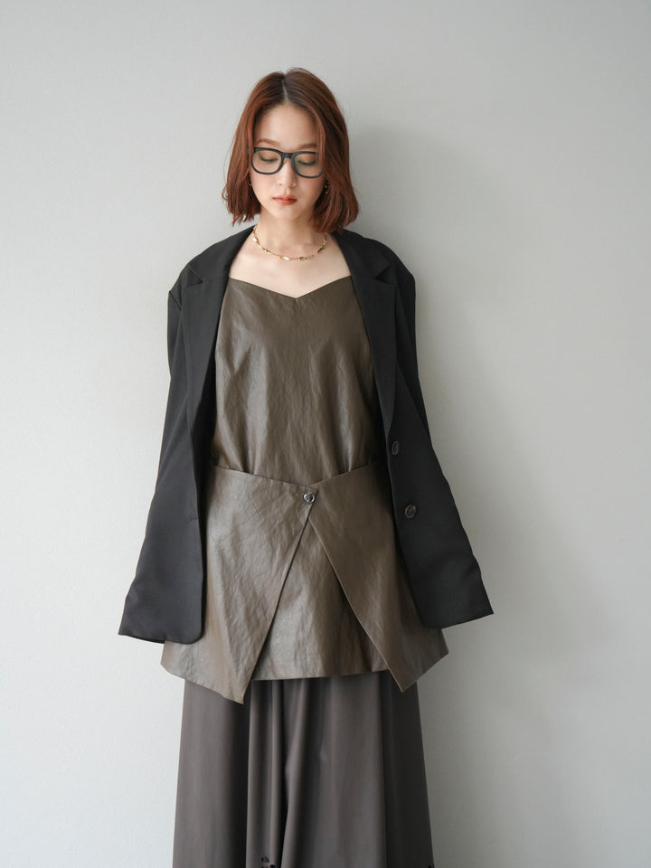 [予約]エステルオーバーテーラードジャケット/ブラック