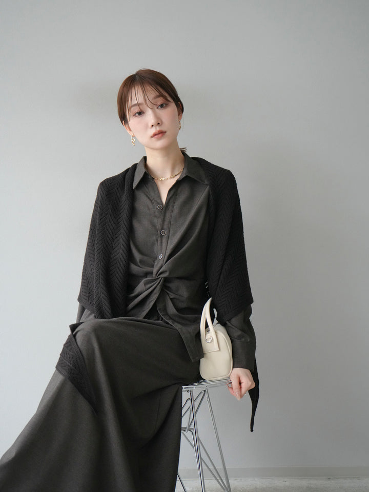 [SET]ツイストデザインシャツ＆スカートSET UP