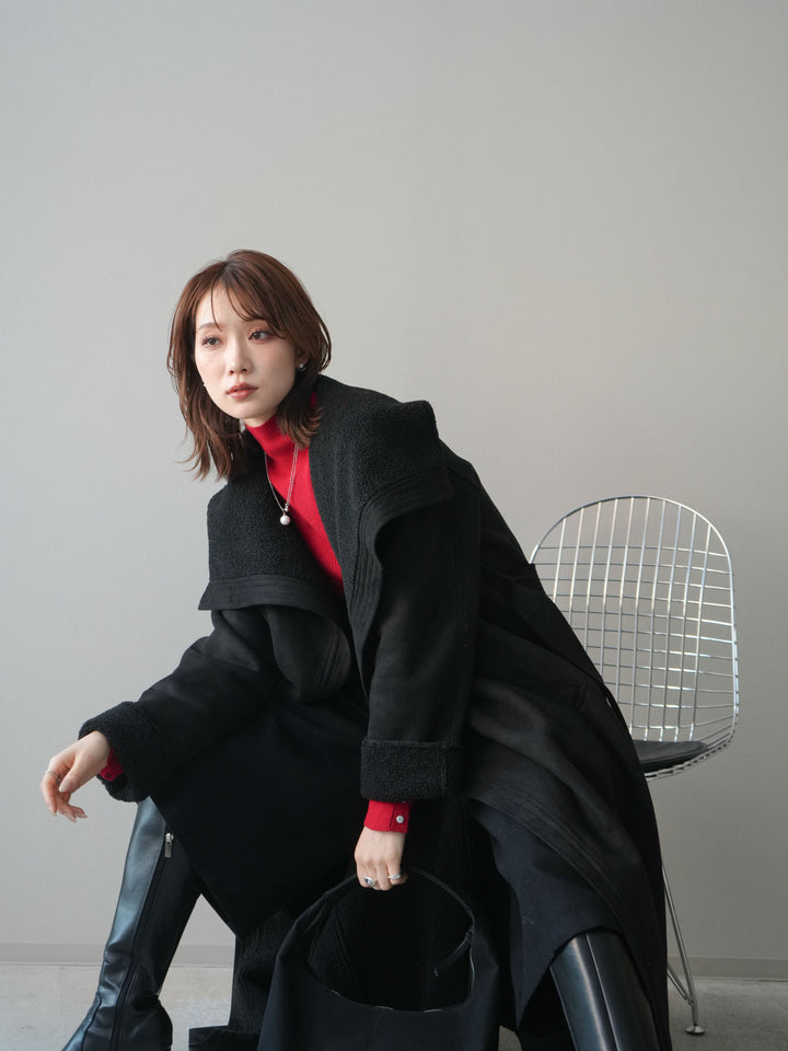 [予約]BIGカラームートンコート/black