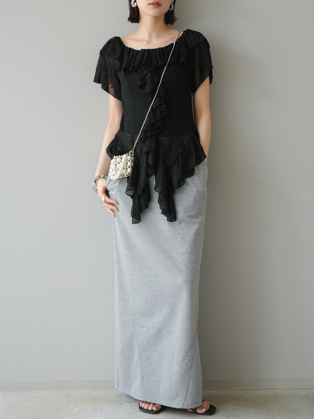 [SET] 毛衣長裙+毛衣長裙（2件套）