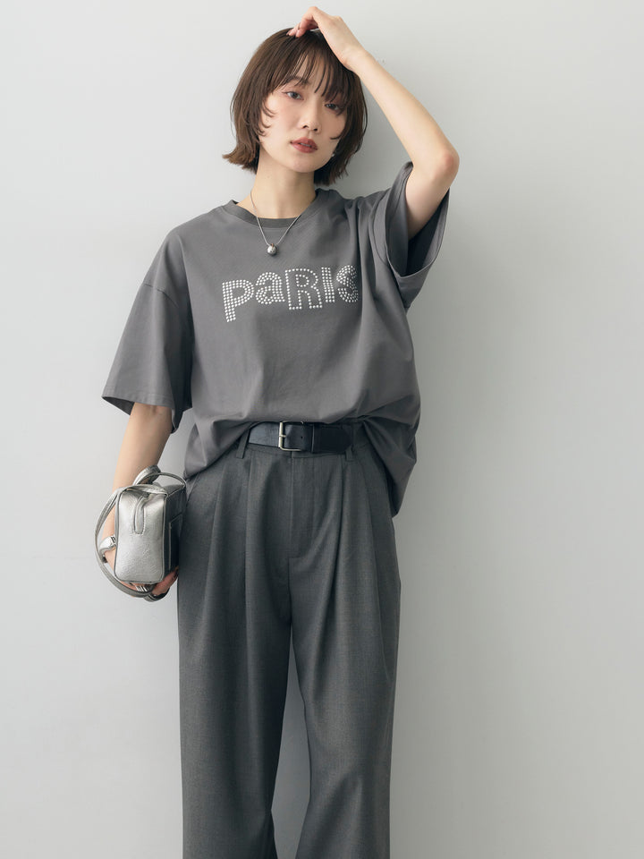 [予約]スタッズロゴTEE/gray