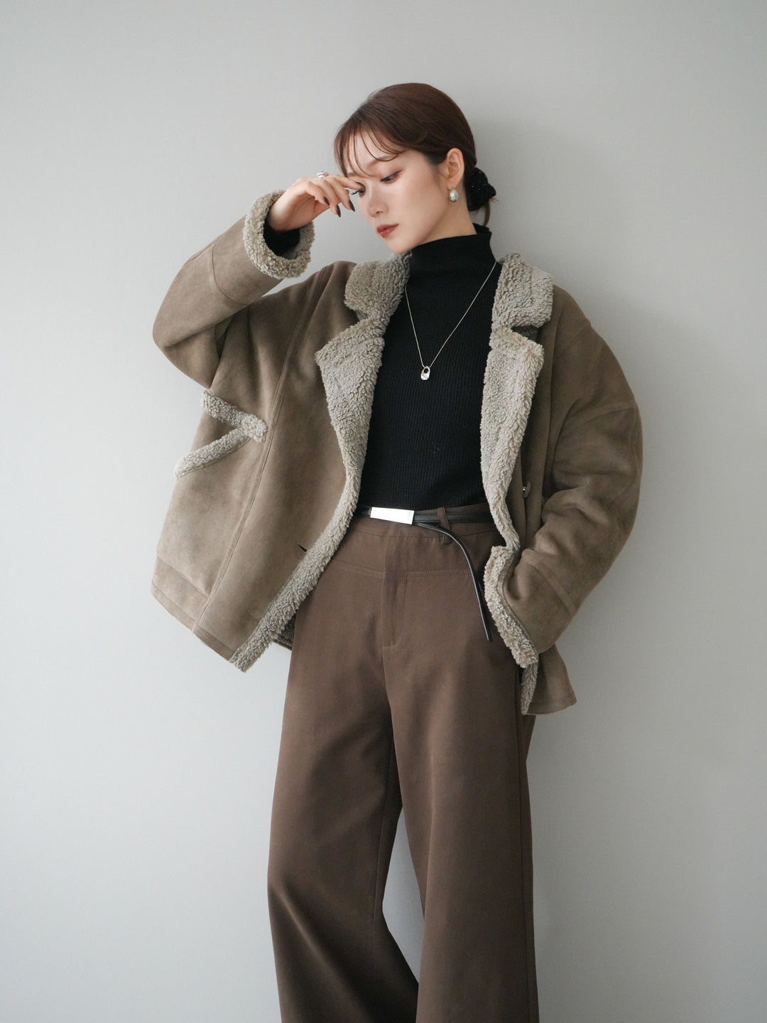 [予約]ムートンボアジャケット/khaki