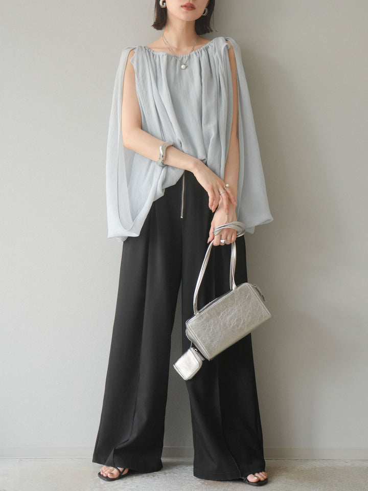 [予約]ラメシアーバルーントップス/ブルー