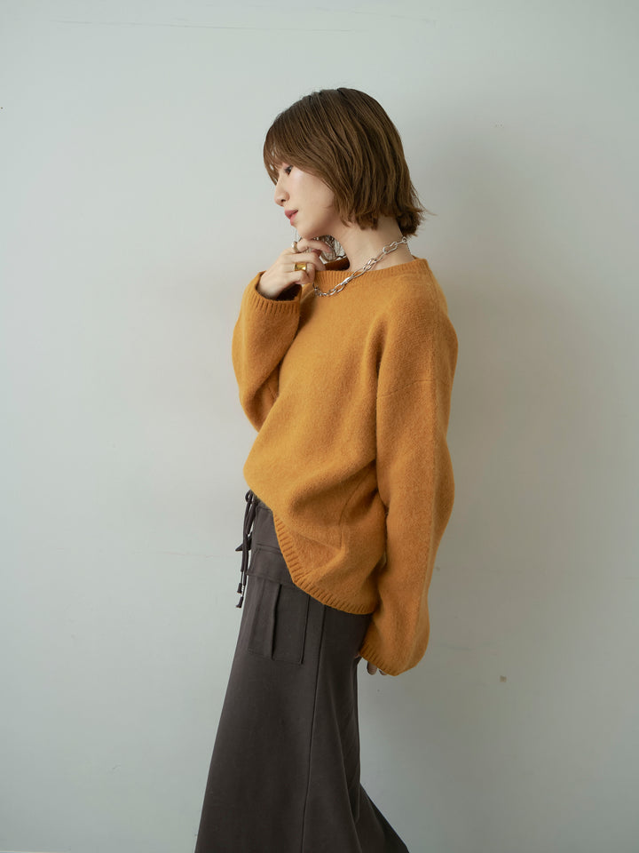 [予約]ソフトシャギークルーネックプルオーバー/orange