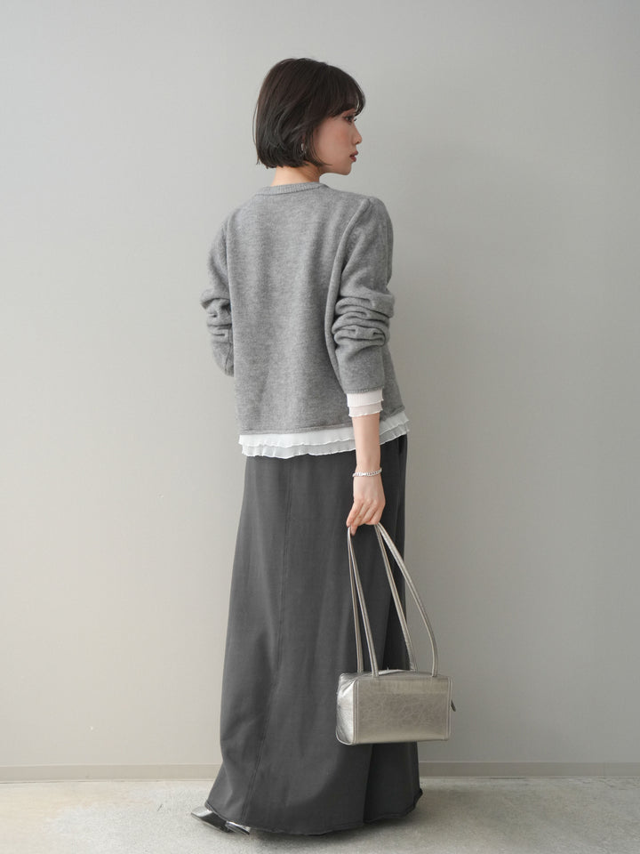 [予約]スウェットフレアロングスカート/sumikuro