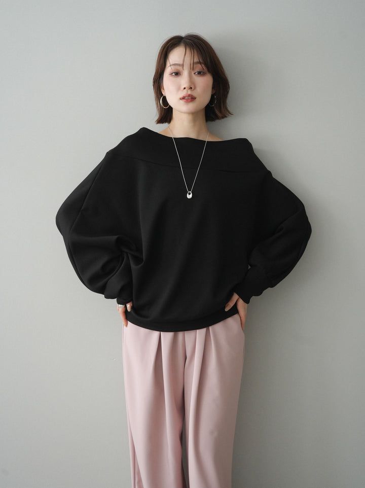 [SET]アシンメトリーオフショルポンチプルオーバー+アシンメトリーオフショルポンチプルオーバー(2set)