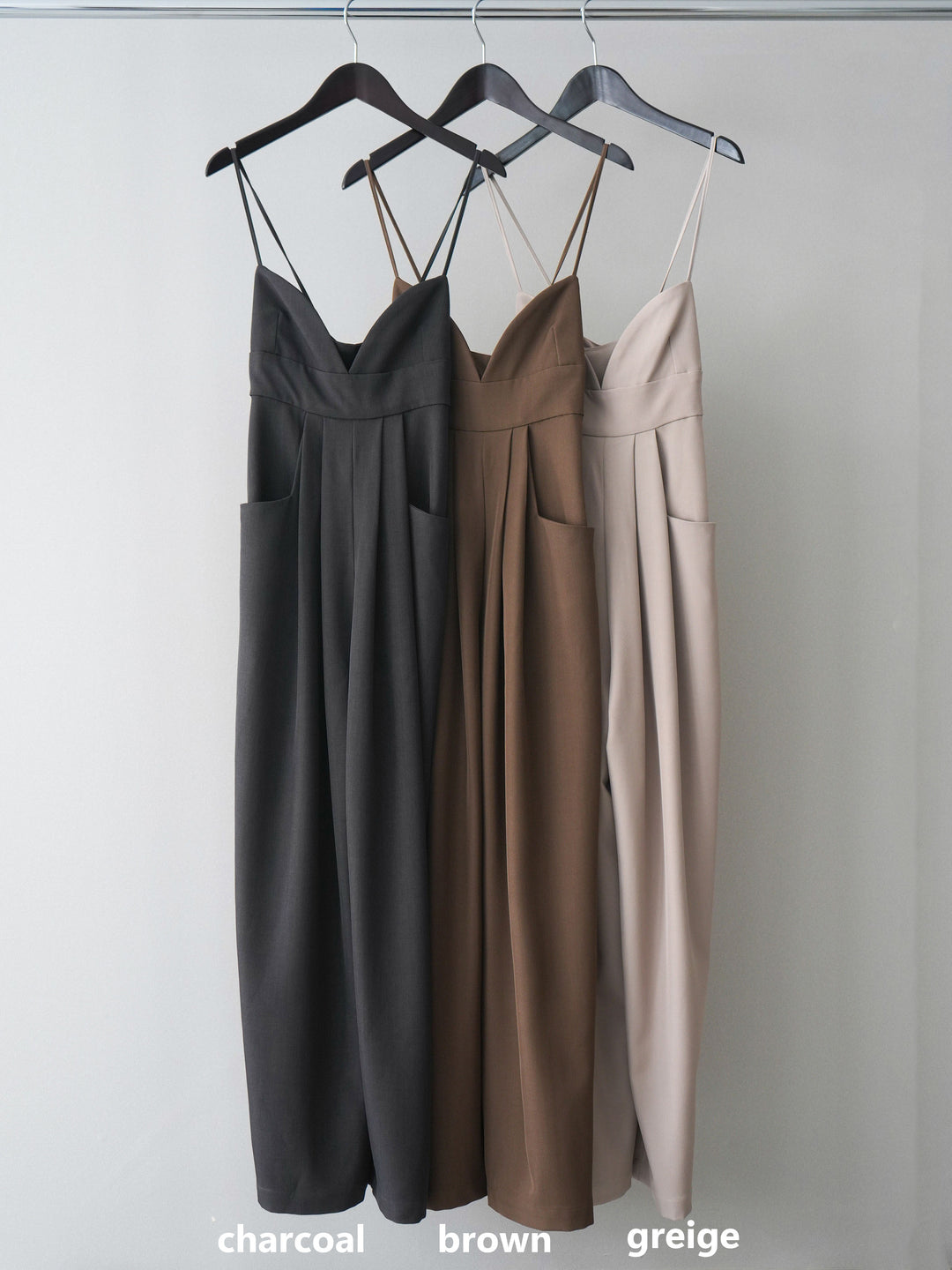 [SET]バックデザインサロペット+リバーレースボウタイトップス(2set)