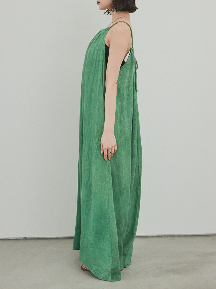 [予約]ムラ染めキャミワンピース/グリーン