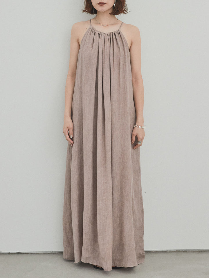 【預購】不規則染色吊帶洋裝/粉紅色