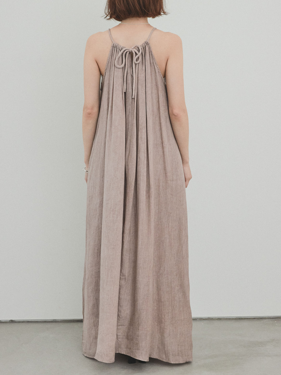 【預購】不規則染色吊帶洋裝/粉紅色