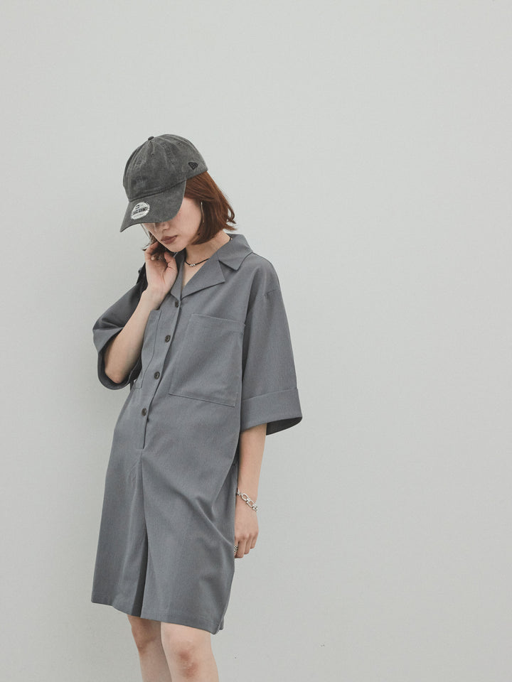 [SET]クレープシフォンシャツロンパース+クレープシフォンシャツロンパース(2set)