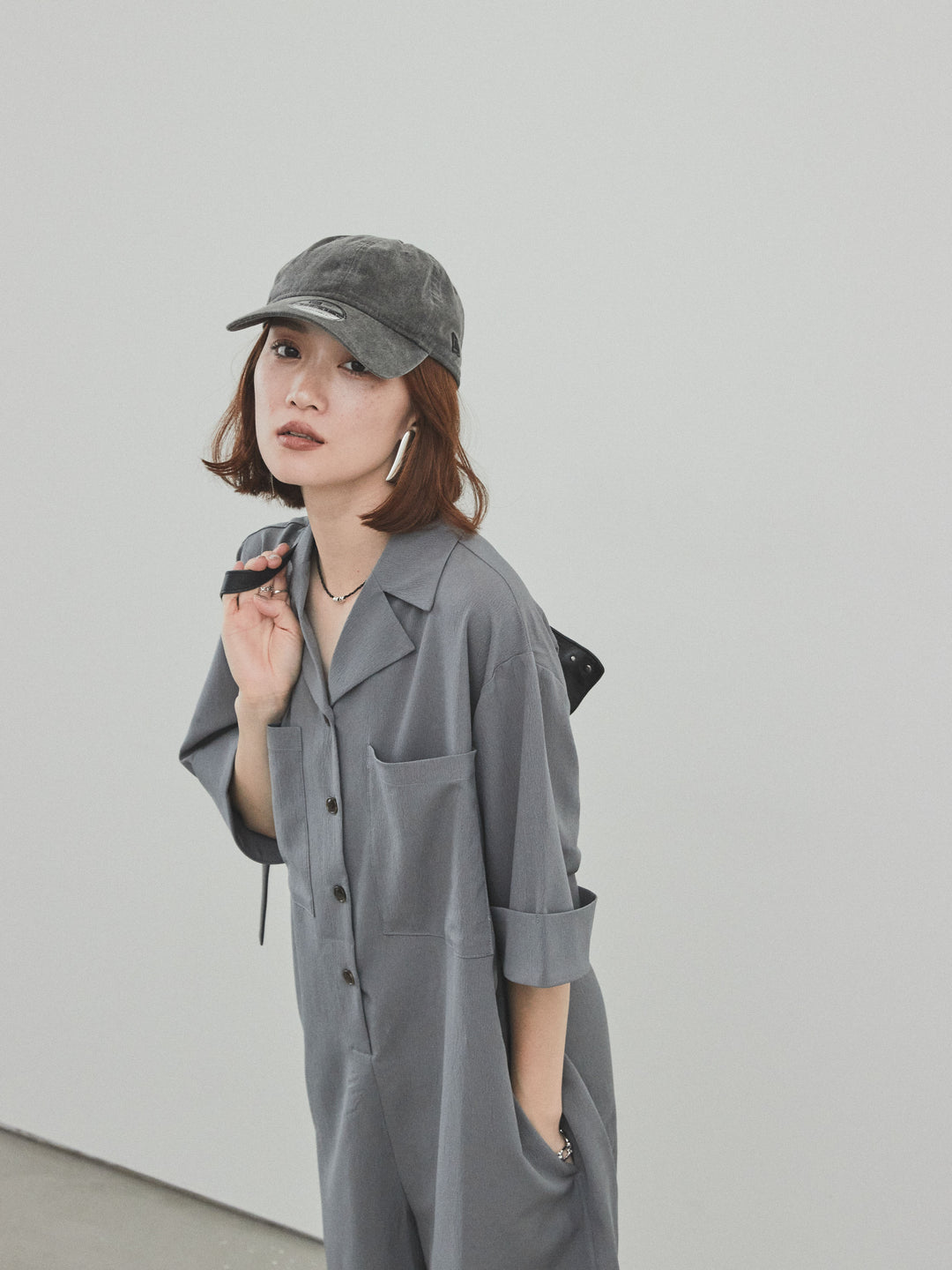 [SET]クレープシフォンシャツロンパース+クレープシフォンシャツロンパース(2set)