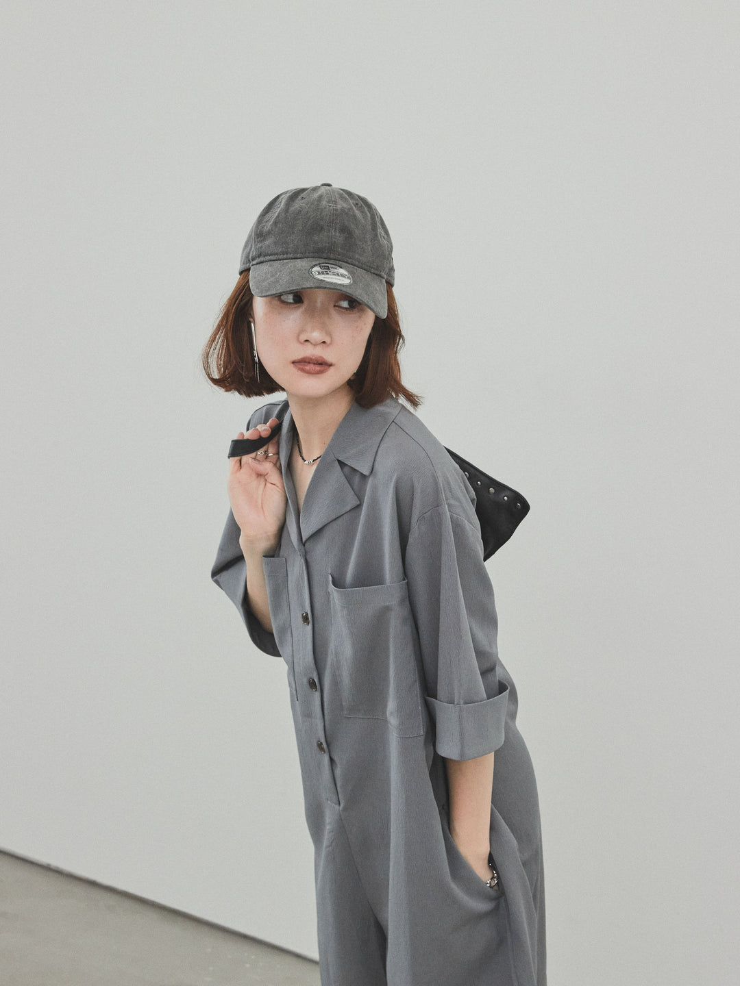 [SET]クレープシフォンシャツロンパース+クレープシフォンシャツロンパース(2set)