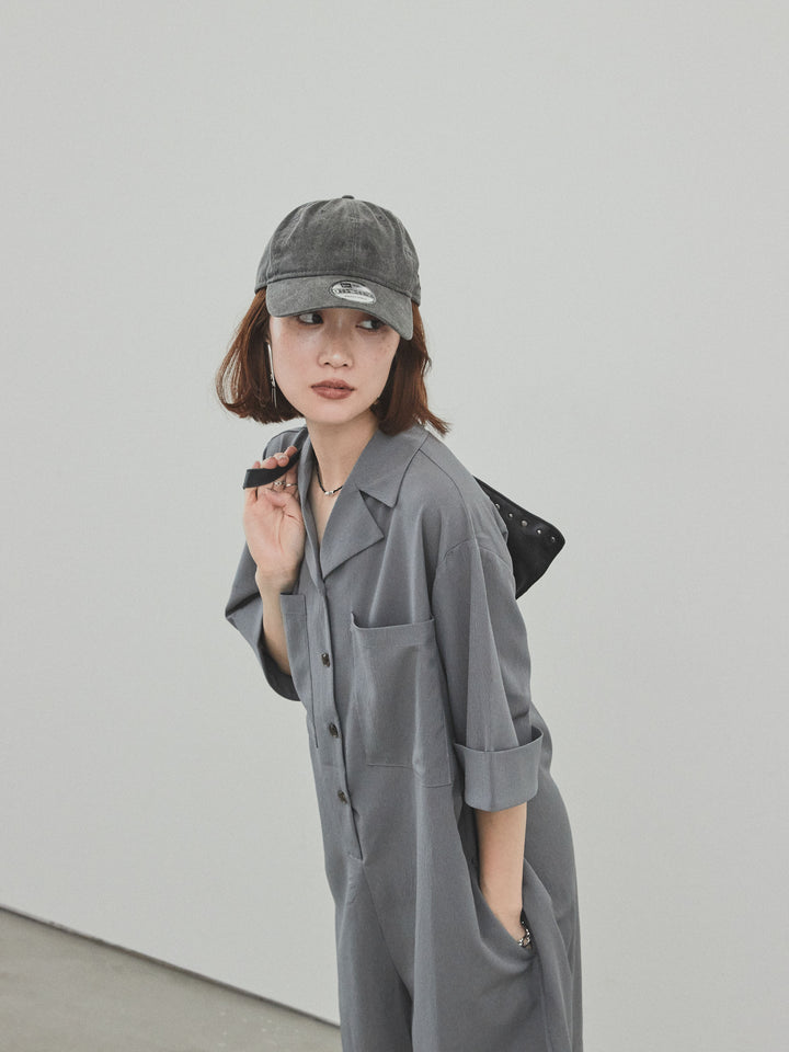 [SET]クレープシフォンシャツロンパース+クレープシフォンシャツロンパース(2set)