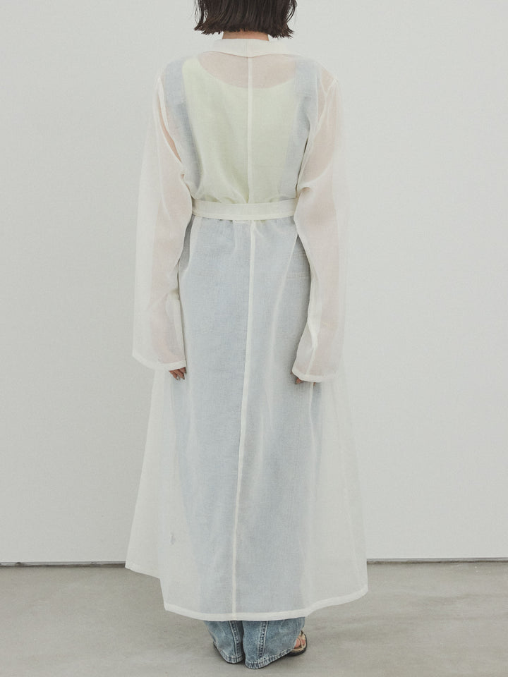 [予約]シアーロングジャケット/アイボリー