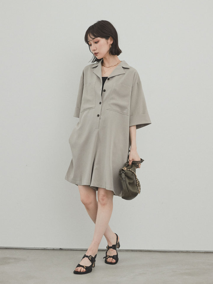 [SET]クレープシフォンシャツロンパース+クレープシフォンシャツロンパース(2set)