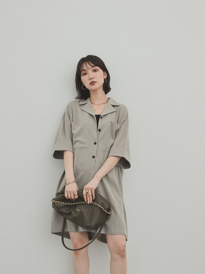 [SET]クレープシフォンシャツロンパース+クレープシフォンシャツロンパース(2set)