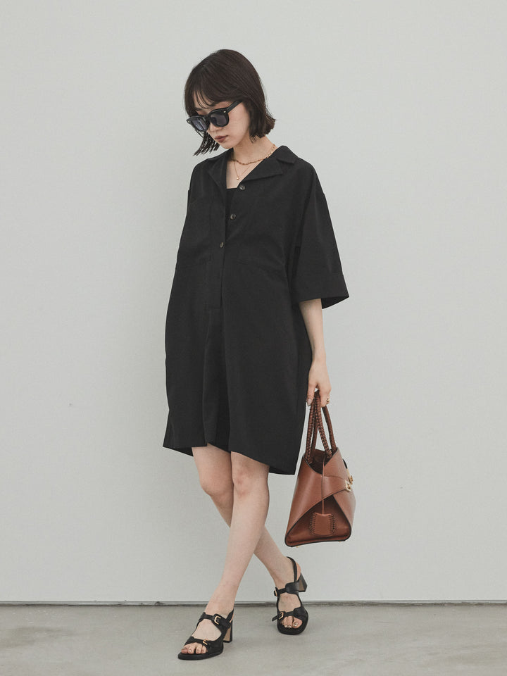 [SET]クレープシフォンシャツロンパース+クレープシフォンシャツロンパース(2set)