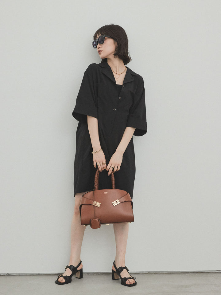 [SET]クレープシフォンシャツロンパース+クレープシフォンシャツロンパース(2set)