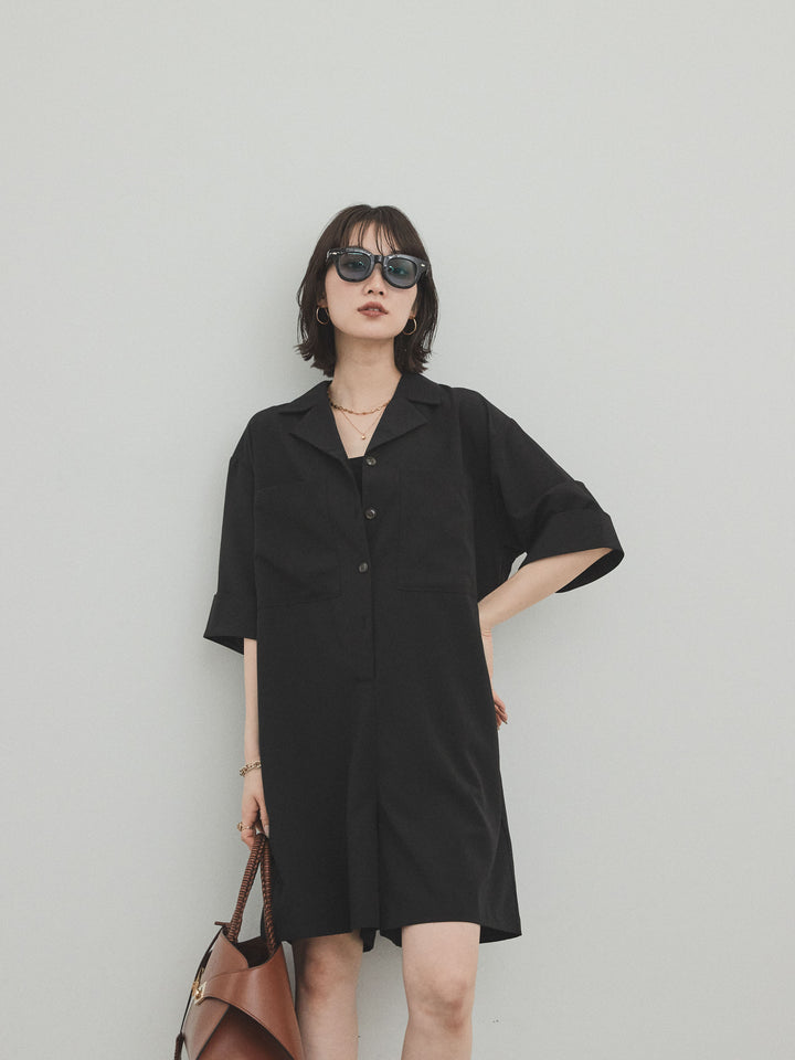 [SET]クレープシフォンシャツロンパース+クレープシフォンシャツロンパース(2set)