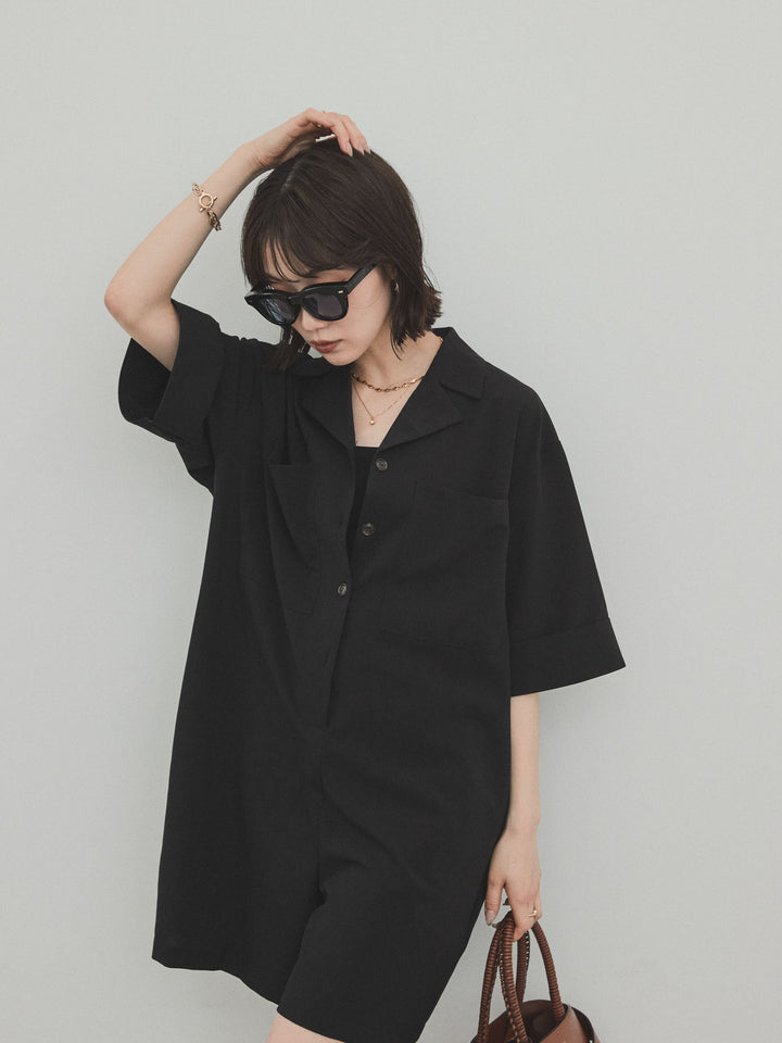 [SET]クレープシフォンシャツロンパース+クレープシフォンシャツロンパース(2set)