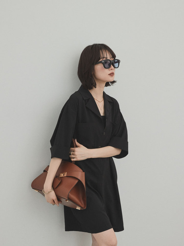 [SET]クレープシフォンシャツロンパース+クレープシフォンシャツロンパース(2set)