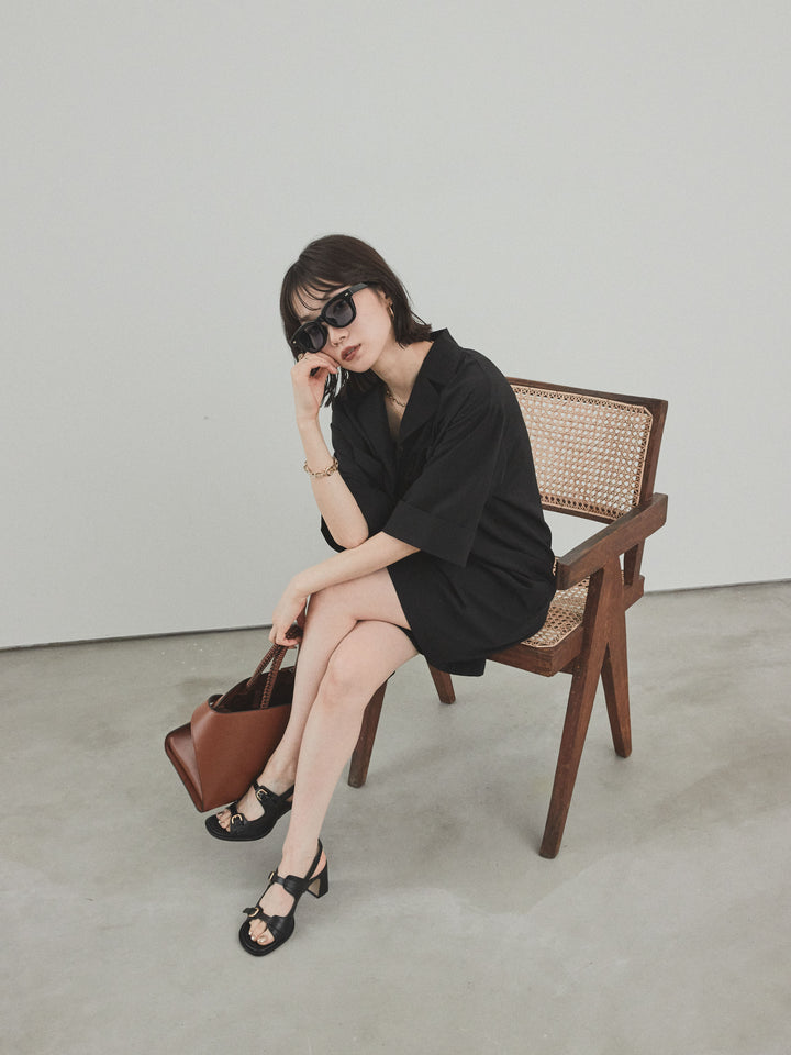 [SET]クレープシフォンシャツロンパース+クレープシフォンシャツロンパース(2set)