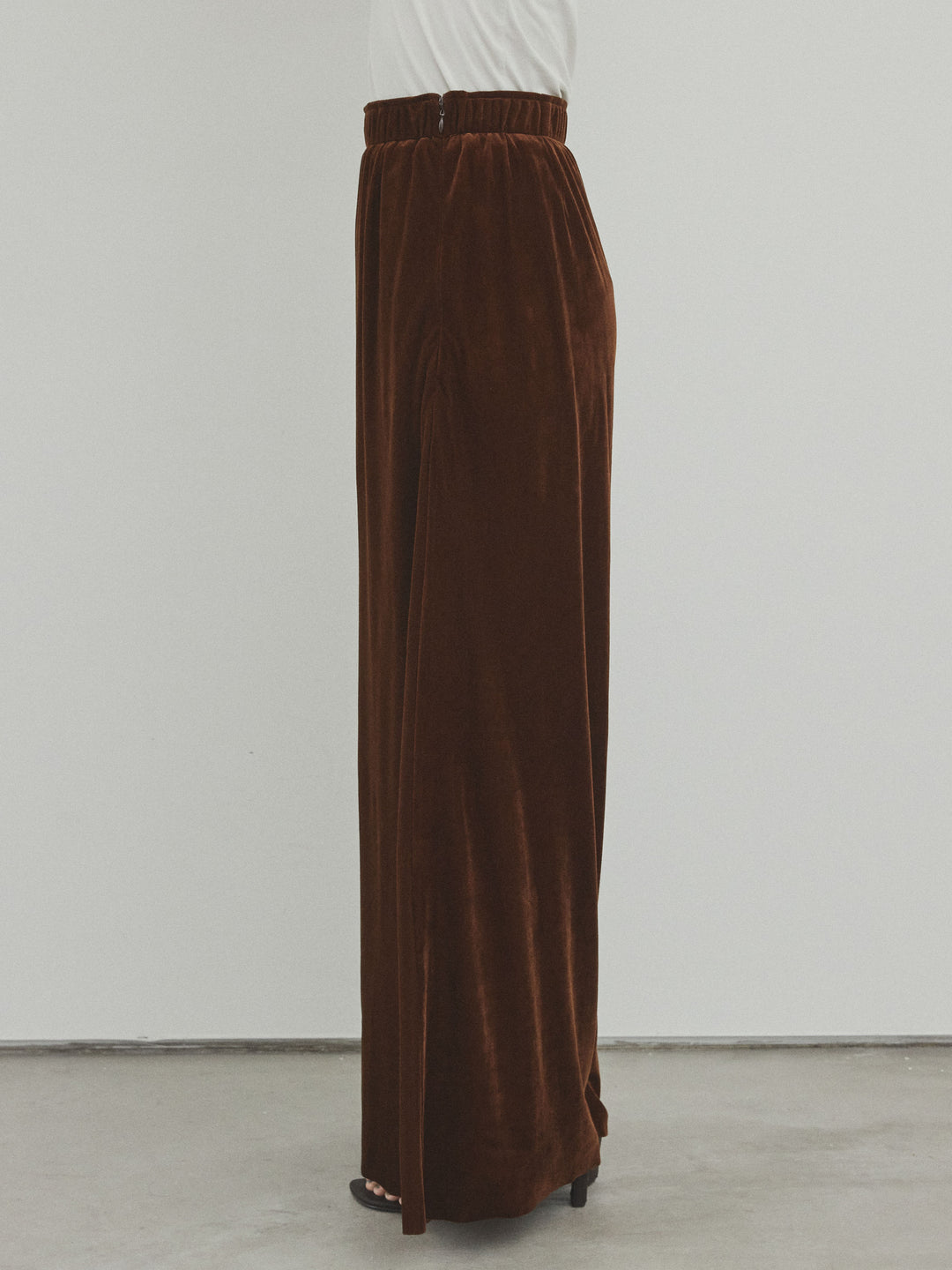 [予約]ベロアナロースカート/モカブラウン