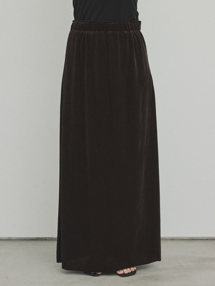 [預訂] 天鵝絨 Anarow 半身裙/炭灰色