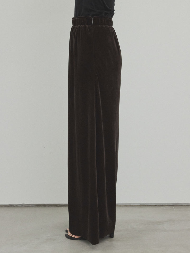 [預訂] 天鵝絨 Anarow 半身裙/炭灰色