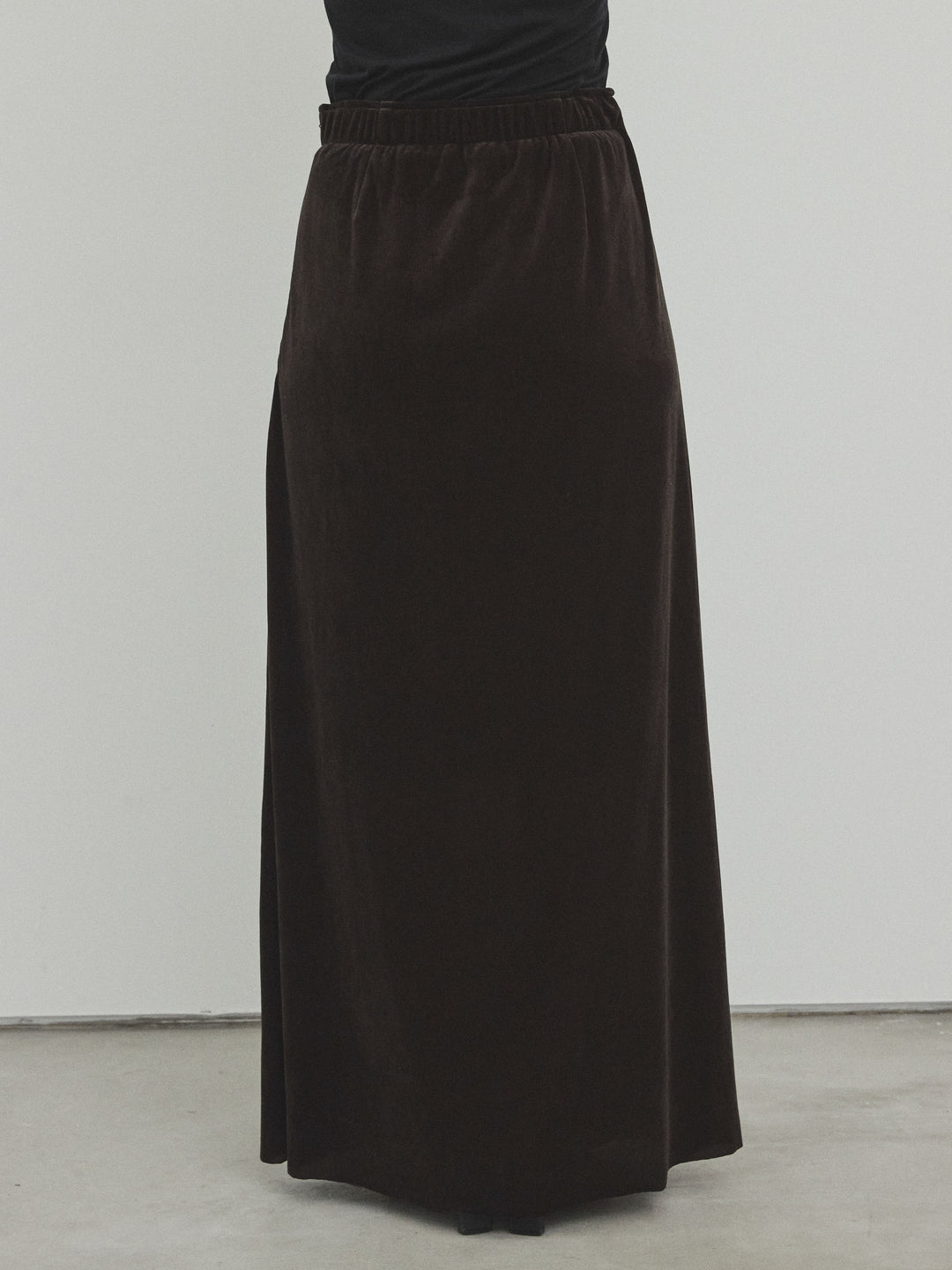 [預訂] 天鵝絨 Anarow 半身裙/炭灰色