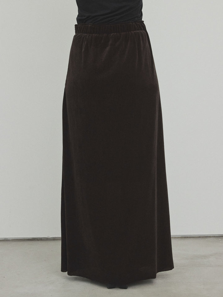 [預訂] 天鵝絨 Anarow 半身裙/炭灰色