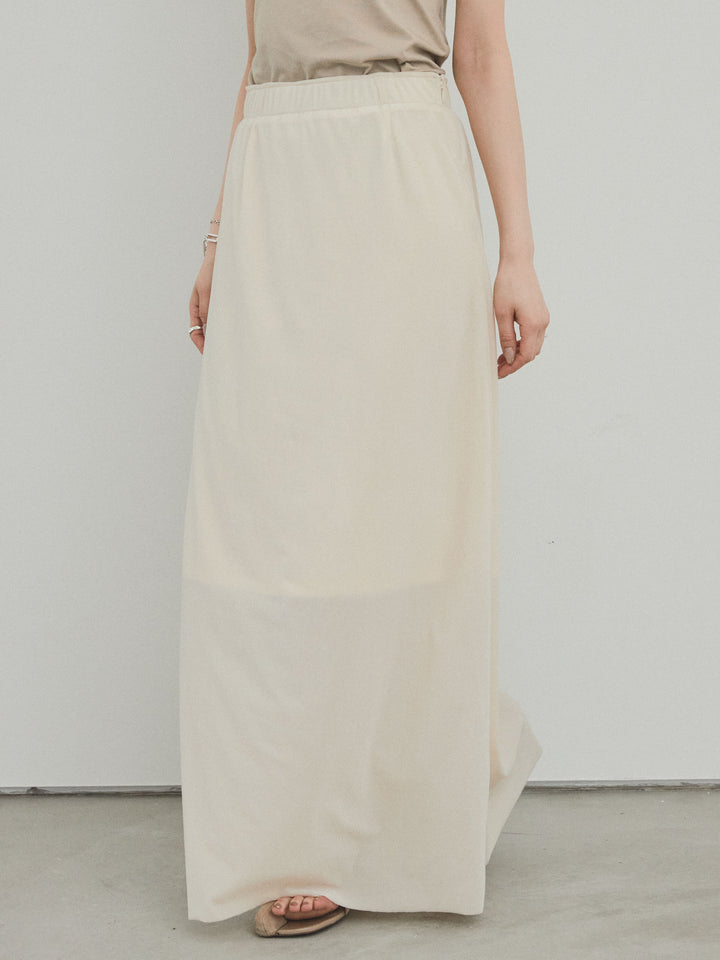 [予約]ベロアナロースカート/アイボリー